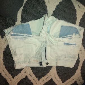 Hollister light wash shorts